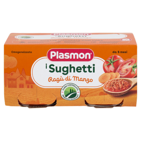 Plasmon Sughetti Ragù di Manzo Omogeneizzato 2 x 80 g