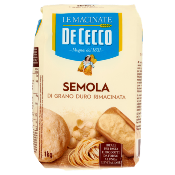 De Cecco Le Macinate Semola di Grano Duro Rimacinata 1 Kg