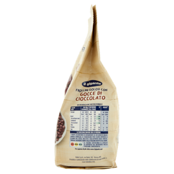 IL GIGANTE Frollini Golosi con Gocce di Cioccolato 500 g