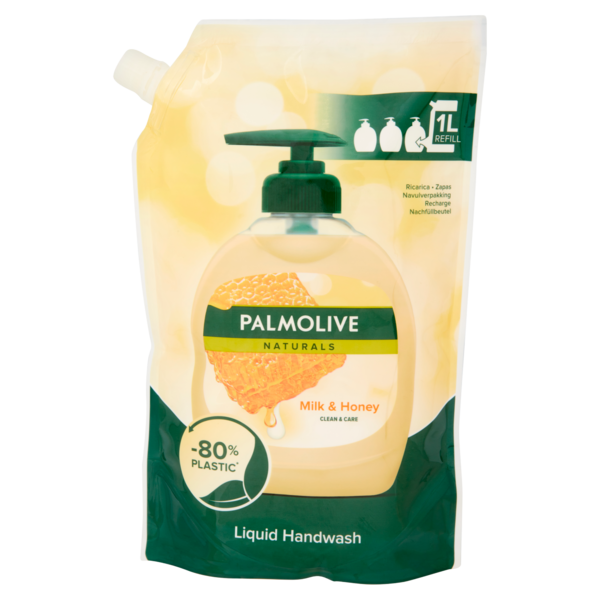 Palmolive ricarica sapone liquido mani Naturals latte e miele 1 L