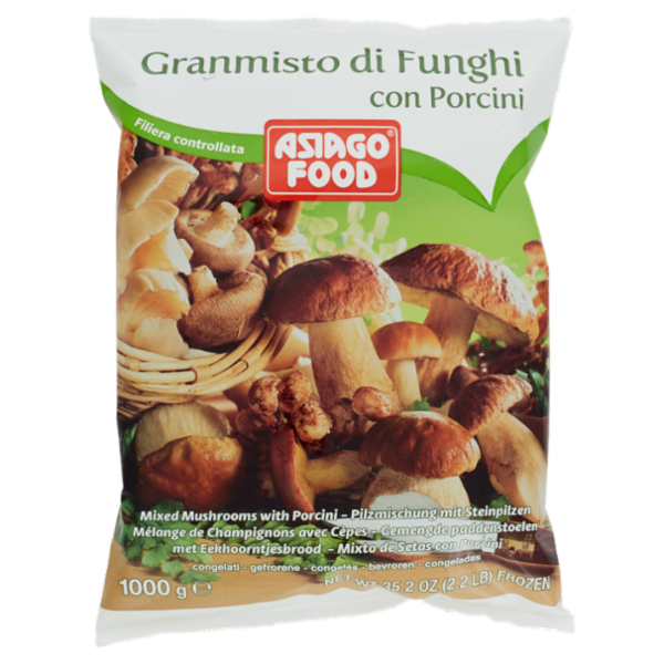 Asiago Food Granmisto di Funghi con Porcini congelati 1000 g
