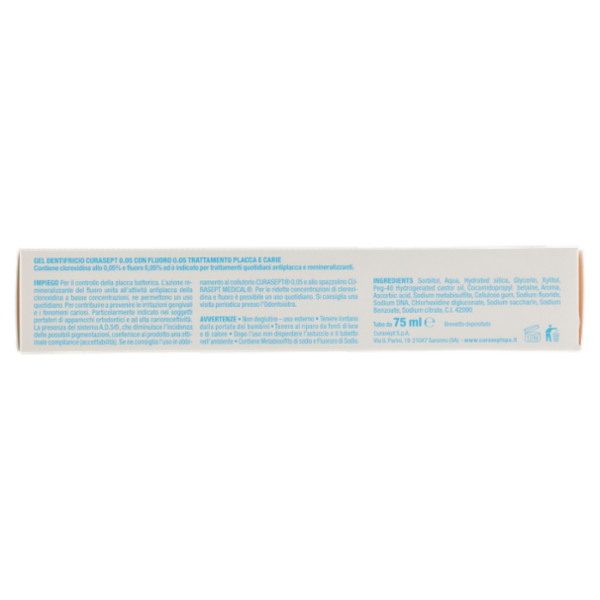 Curasept Gel Dentifricio Trattamento Placca e Carie Clorexidina 0.05 75 ml