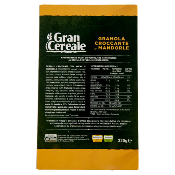 Gran Cereale Cereali da colazione Granola Croccante e Mandorle 320 g