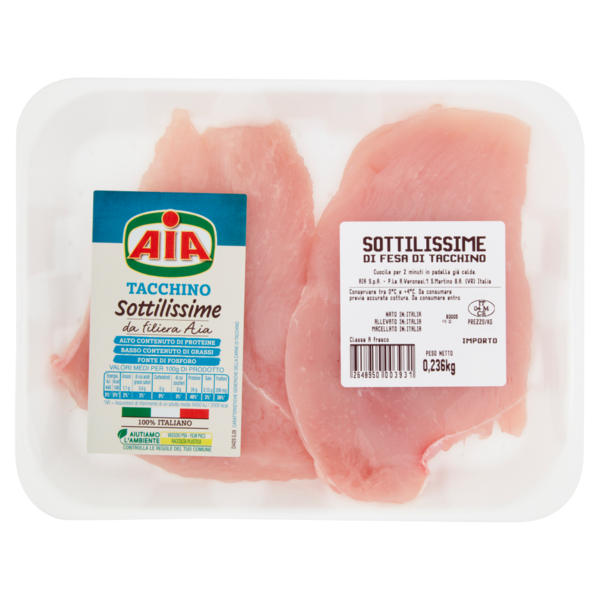 Aia Sottilissime di Fesa di Tacchino