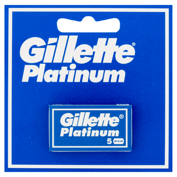 Gillette Lamette di Ricambio per Rasoio da Uomo Platinum, 5 Ricariche