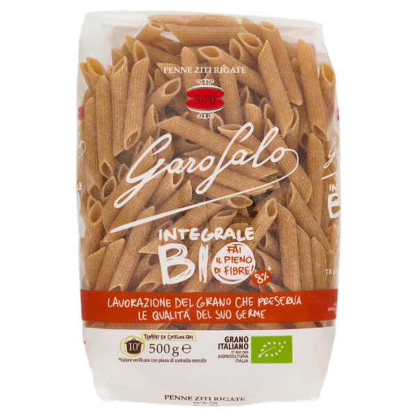 Garofalo Penne Ziti Rigate 5-70 Integrale Biologica 500 g