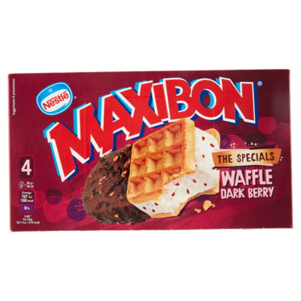 MAXIBON Waffle Dark Berry 4 x 60 g