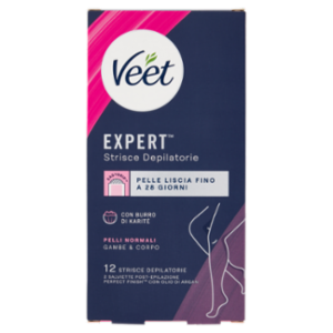 Veet Expert Strisce Corpo e Gambe Pelli Normali, 12 Strisce