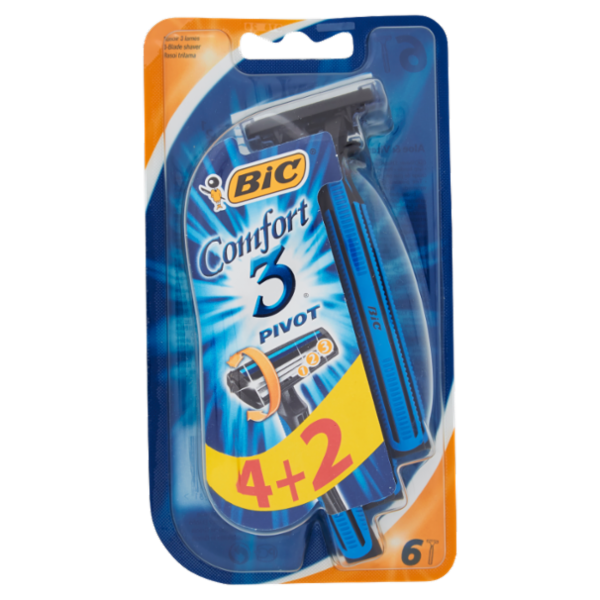 Bic Comfort 3 Pivot Rasoi Trilama 6 pezzi