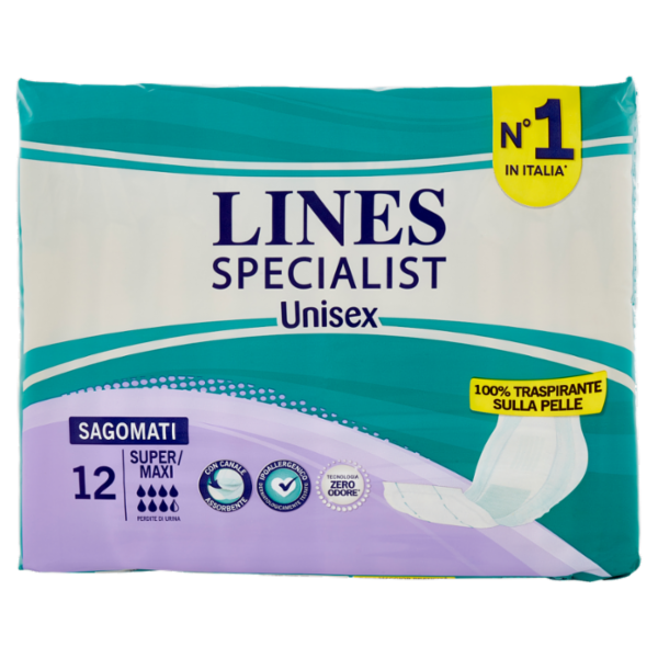 Lines Specialist Unisex Sagomati Super/Maxi 12 pz