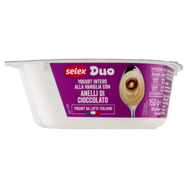 Selex Yogurt Intero alla Vaniglia con Anelli al Cioccolato 150 g