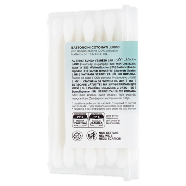 Cotoneve Jumbo Maxi Bastoncini Cotonati 128 pz