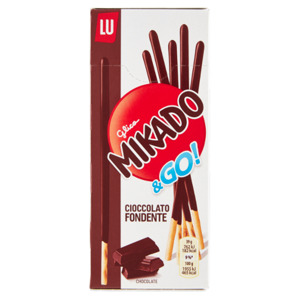 Mikado, biscotto ricoperto di cioccolato fondente formato pocket 39g