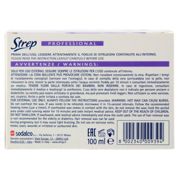 Strep Professional Cera Depilatoria Senza Strisce 100 ml