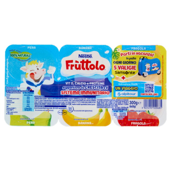 NESTLÉ FRUTTOLO Pera - Banana - Fragola 6 x 50 g