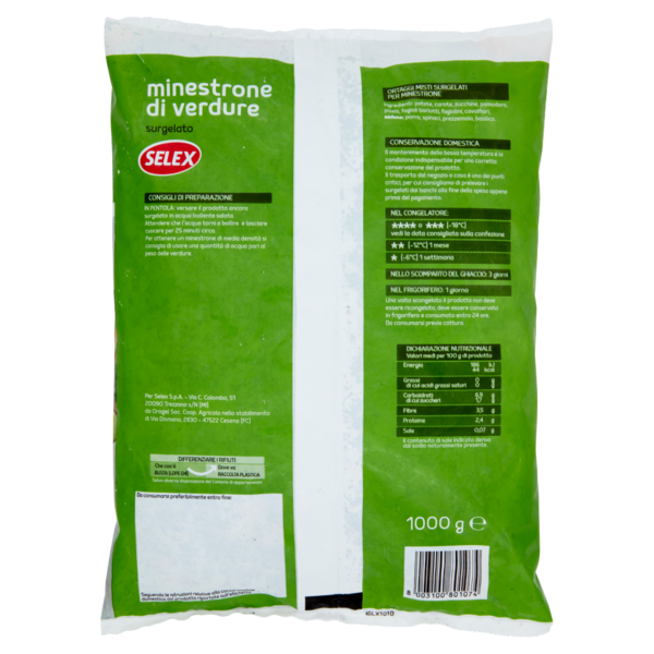 Selex Minestrone di Verdure Surgelato 1 kg