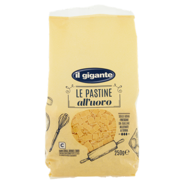 IL GIGANTE le Pastine all'uovo Quadrucci N.49 250 g