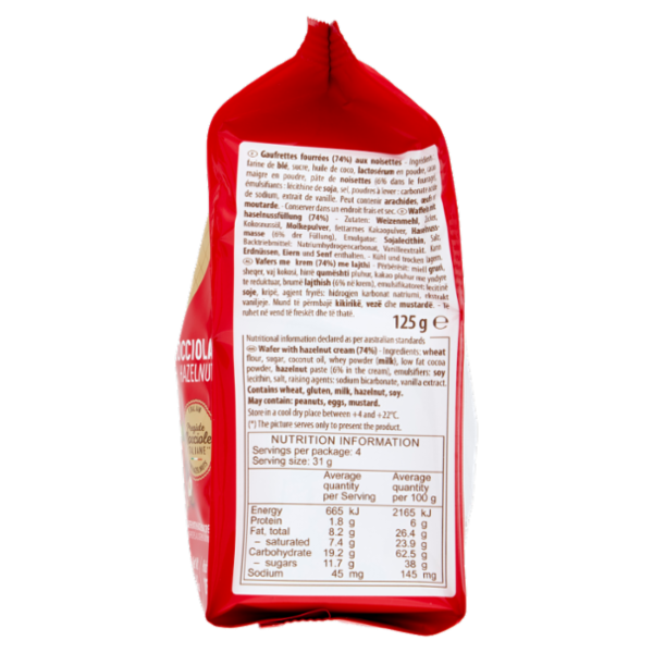 Gastone Lago Mini Party Wafers Nocciola 125 g