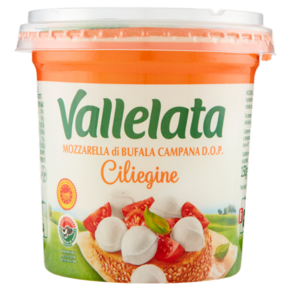 Vallelata Mozzarella di Bufala Campana D.O.P. Ciliegine 150 g