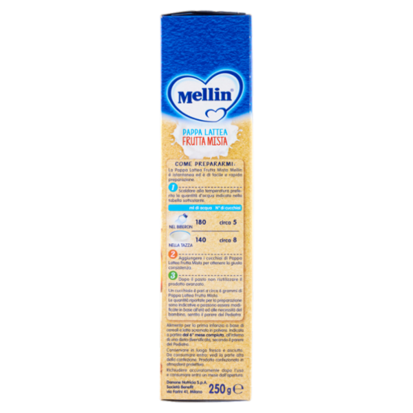 Mellin Pappa Lattea Frutta Mista 250 g