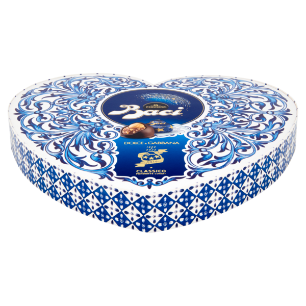 BACI PERUGINA Classico Cioccolatini fondenti ripieni al gianduia e nocciole scatola maxi cuore 150g
