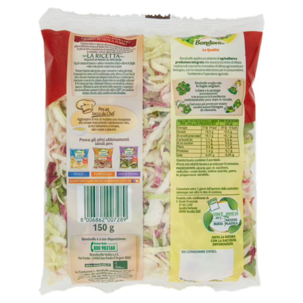 Bonduelle Carta delle Insalate Ricetta Prelibata 150 g