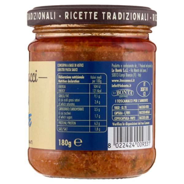 I toscanacci Sugo di Astice 180 g