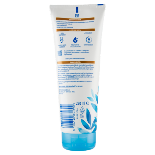 Head & Shoulders Balsamo per Cute e Capelli Suprême Idrata 220 ml