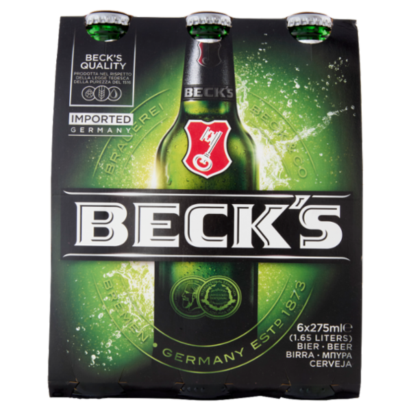 BECK'S Birra pilsner tedesca bottiglia 6x27,5cl