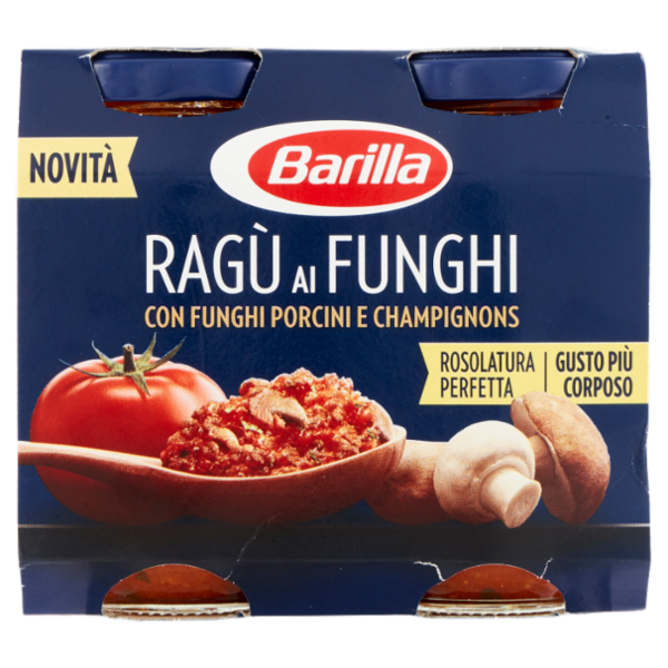 Barilla Sugo Ragù ai Funghi Condimento per Pasta 180gX2