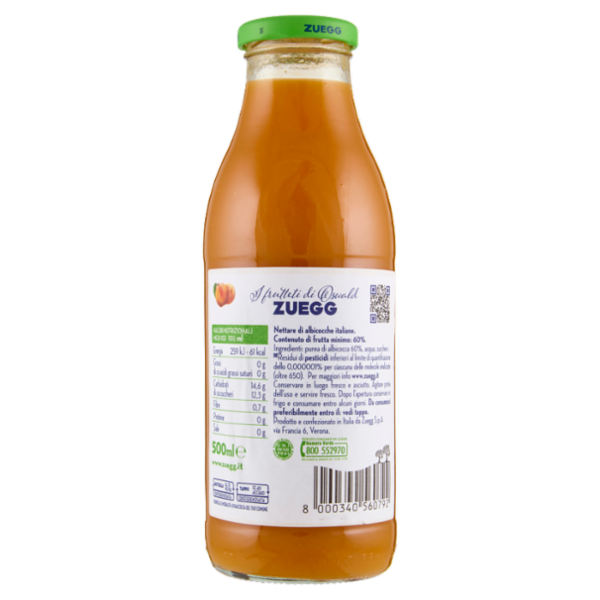 Zuegg I frutteti di Oswald Zuegg Zero Residui* Nettare Albicocche Italiane 500 ml