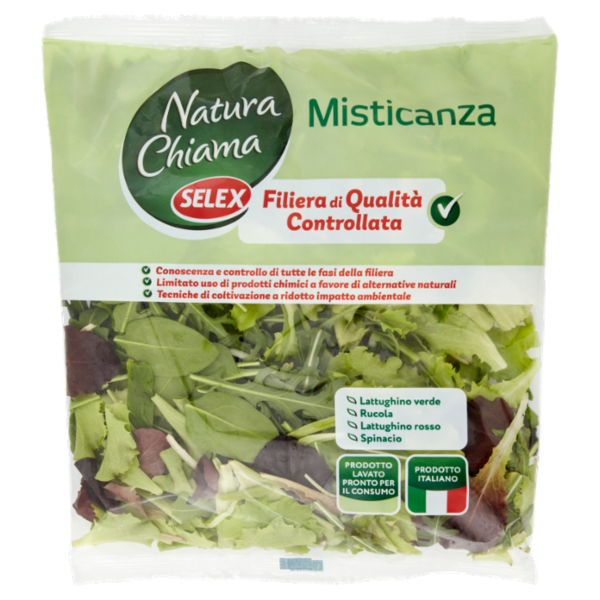 Selex Natura Chiama Misticanza Lavata e Pronta per il Consumo 125 g