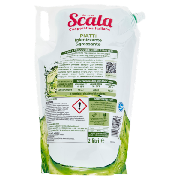 Scala Piatti Igienizzante Sgrassante Limone ecoricarica 2L