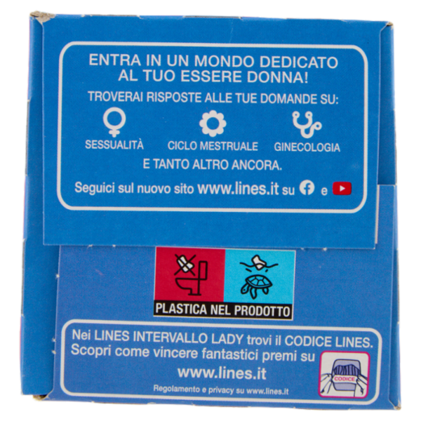 Lines intervallo Lady proteggislip Long Ripiegato Disteso 24 pz
