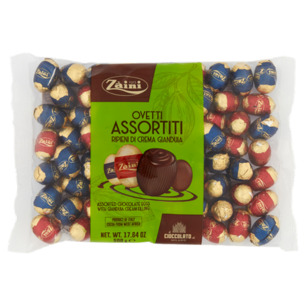 Zàini Ovetti Assortiti Ripieni di Crema Gianduia 500 g