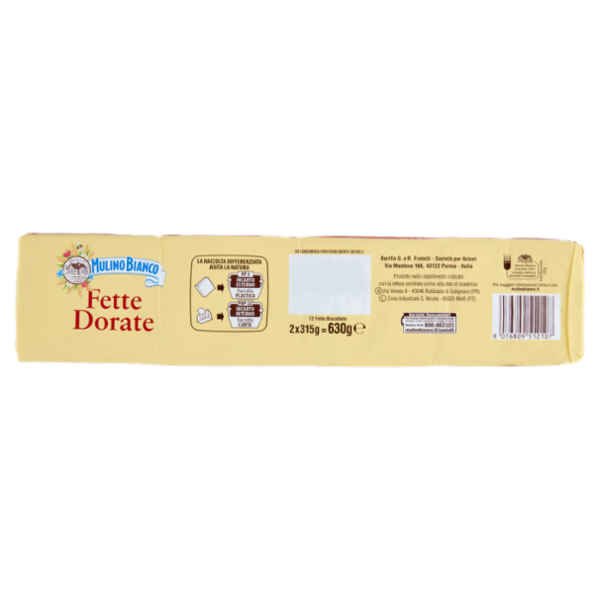 Mulino Bianco Fette Biscottate Dorate 630g