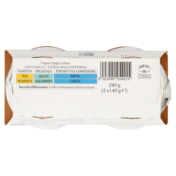 SIGGI'S Skyr Bianco Naturale 0% grassi 2 x 140 g