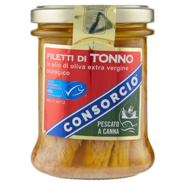 Consorcio Filetti di Tonno in olio di oliva extra vergine biologico 195 g
