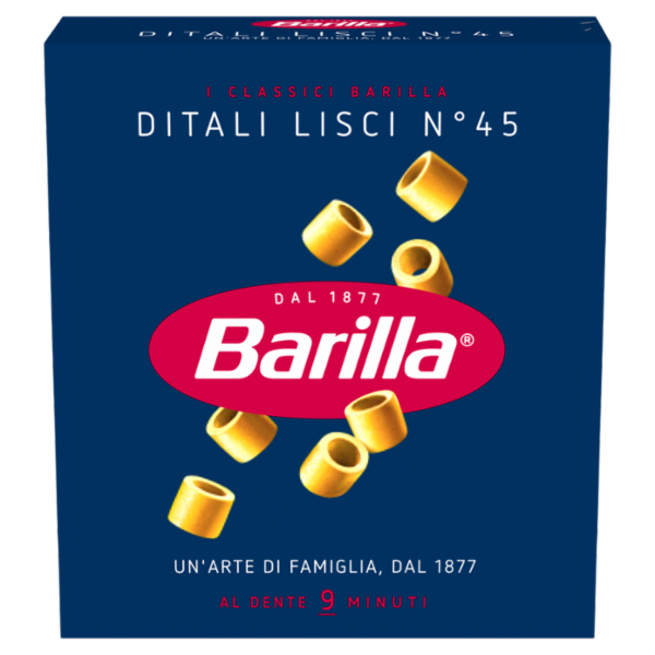 Barilla Pasta Ditali Lisci n.45 100% Grano Italiano 500g