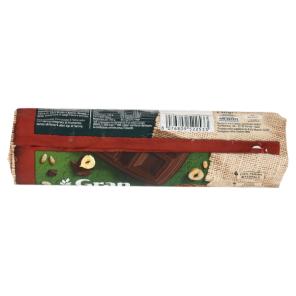 Gran Cereale Biscotti Gran Cereale Cioccolato Biscotti con Cioccolato Fondente e Nocciole Tubo 230 g