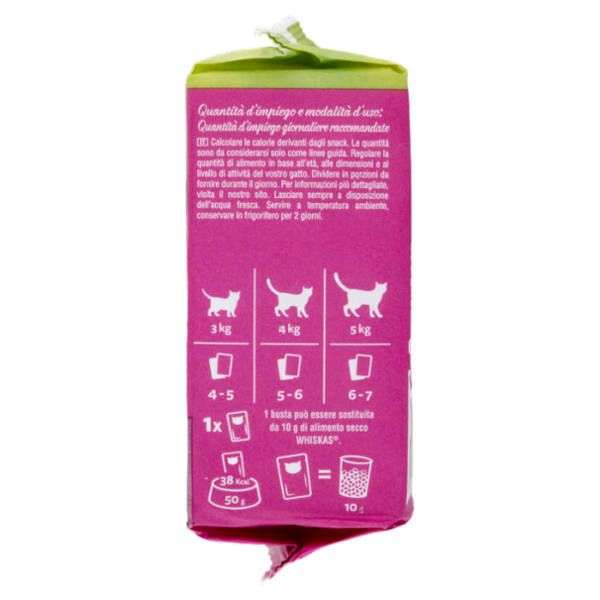 Whiskas Pranzetti Cibo Umido Gatto con Pollo e Tonno in Salsa 6 x 50 g