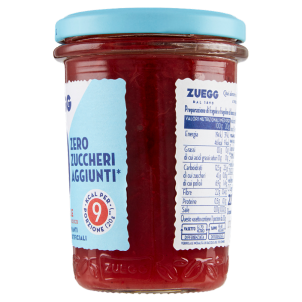 Zuegg Zero Zuccheri Aggiunti* Fragole e Fragoline di Bosco 220 g
