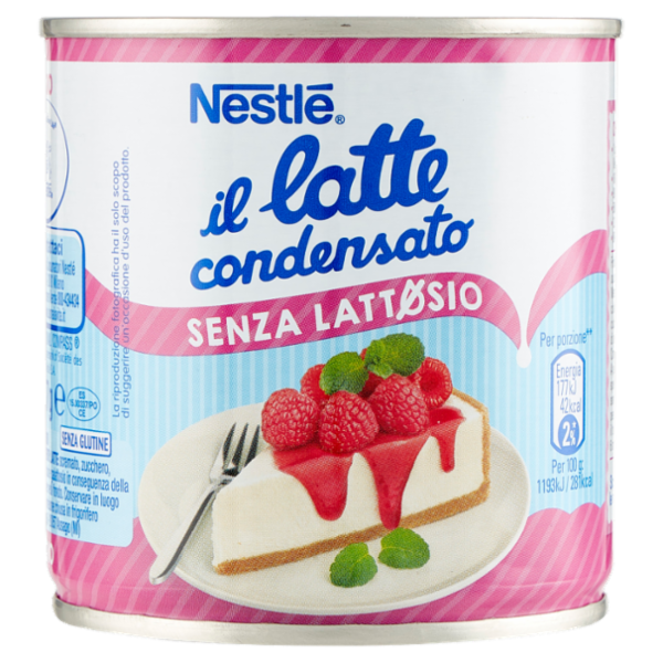 NESTLÉ il Latte Condensato Senza Lattosio Latte concentrato zuccherato senza lattosio latta 387 g