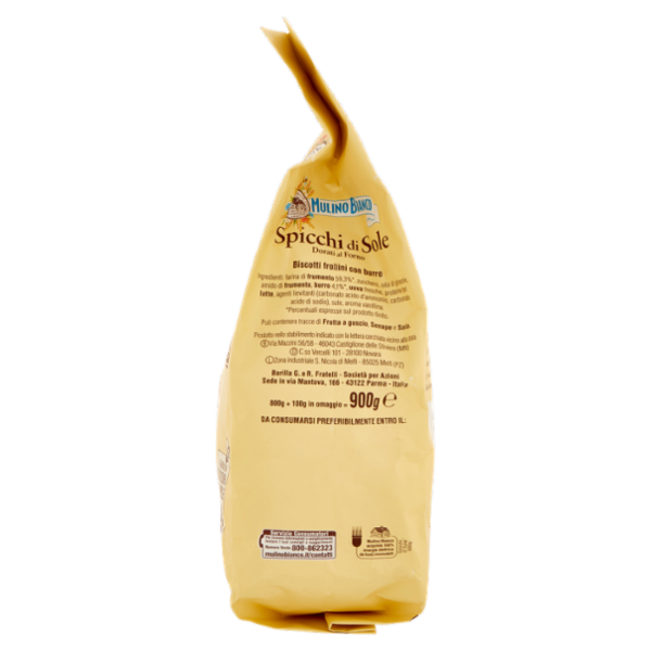 Mulino Bianco Spicchi di Sole Biscotti Dorati al Forno 900g