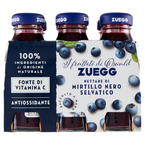 Zuegg I frutteti di Oswald Nettare di Mirtillo Nero Selvatico 6 x 125 ml