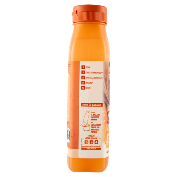 Garnier Fructis Hair Food, Shampoo riparatore alla papaya per capelli danneggiati, 350 ml