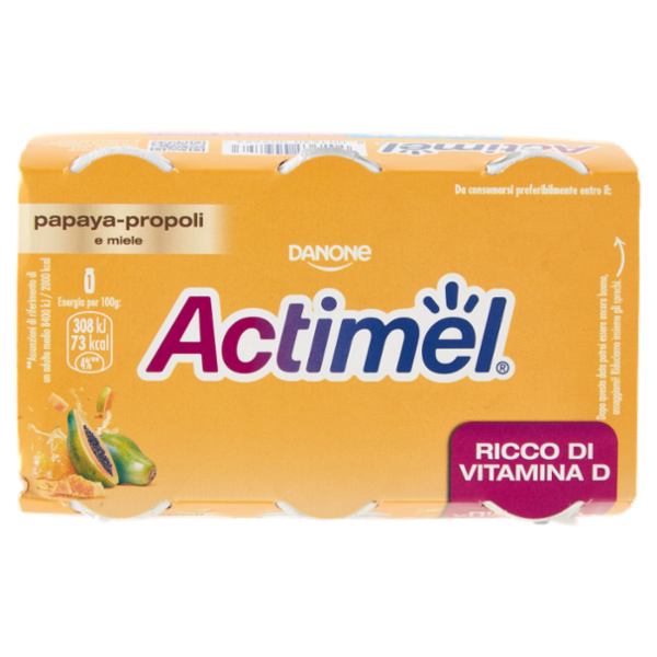 Actimel papaya-propoli e miele 6 x 100 g