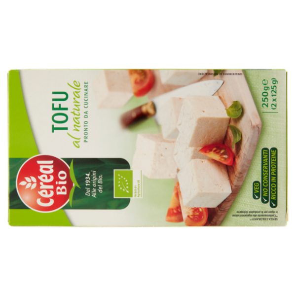 Céréal Bio, Tofu al Naturale, Vegano, Ricco di Proteine, Senza Coloranti e Conservanti - 2 x 125 g