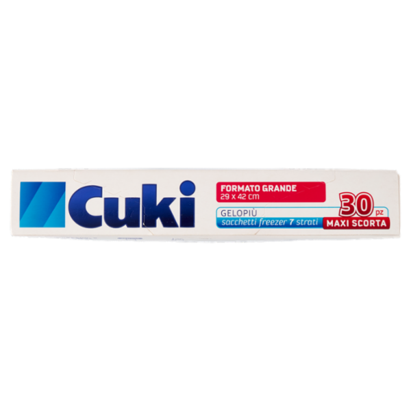 Cuki Congela Gelopiù sacchetti freezer 7 strati Formato Grande 29 x 42 cm 30 pz