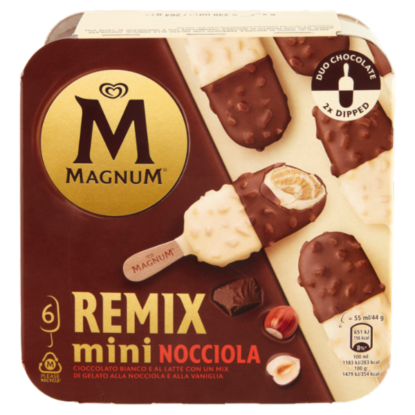 Magnum Remix mini Nocciola 6 x 44 g